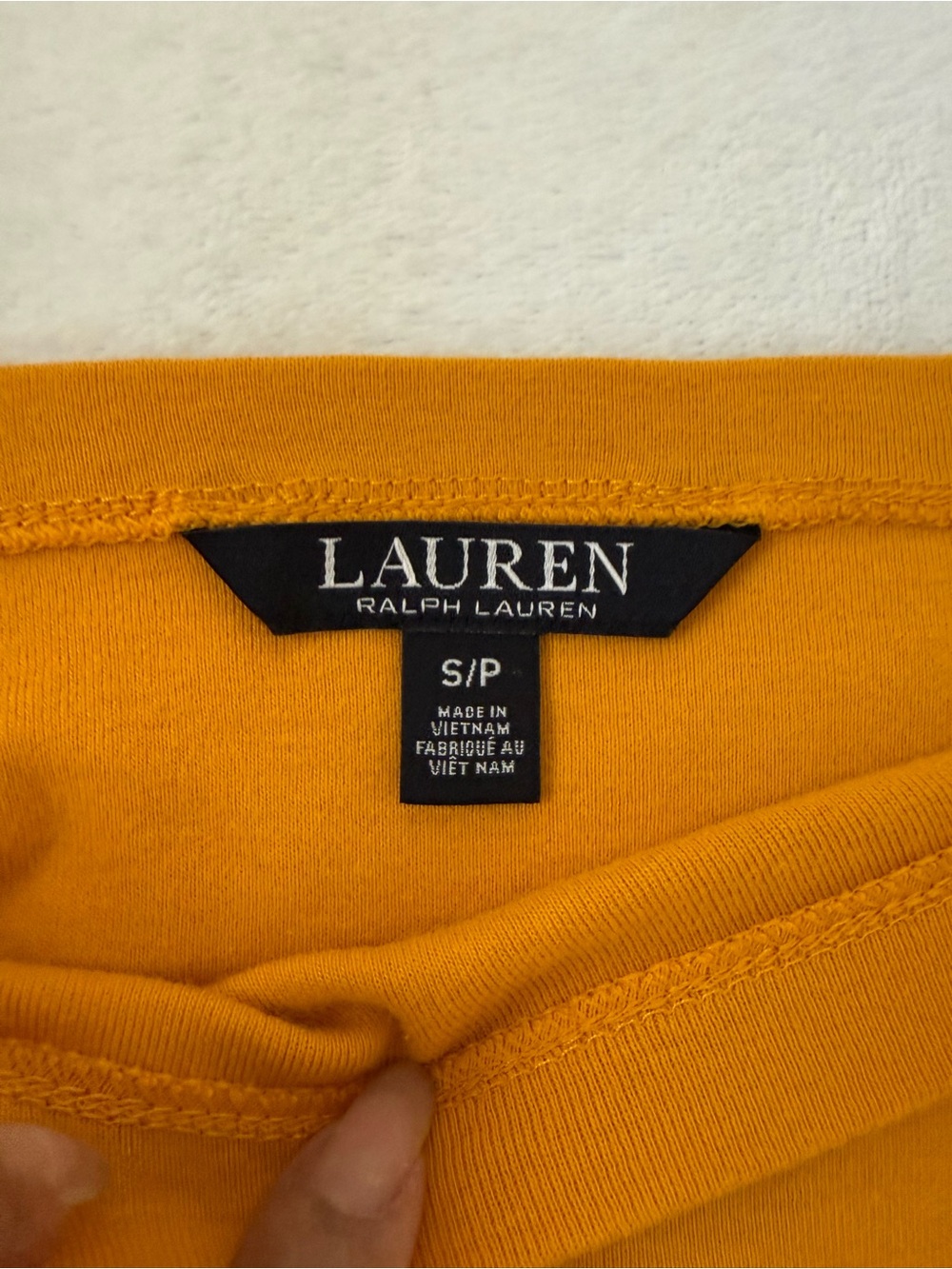 Lauren Ralph Lauren Mustard Boat Neck Top Quiet Luxury Preppy S - Picture 8 of 11